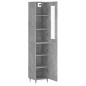 vidaXL Aparador de madera contrachapada gris hormigón 34,5x34x180 cm vidaXL Aparador de madera contrachapada gris hormigón 34,5x34x180 cm