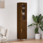vidaXL Aparador alto madera contrachapada roble marrón 34,5x34x180 cm vidaXL Aparador alto madera contrachapada roble marrón 34,5x34x180 cm