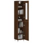 vidaXL Aparador alto madera contrachapada roble marrón 34,5x34x180 cm vidaXL Aparador alto madera contrachapada roble marrón 34,5x34x180 cm