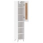vidaXL Aparador alto madera contrachapada blanco 34,5x34x180 cm