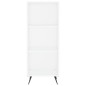 vidaXL Aparador alto madera contrachapada blanco 34,5x34x180 cm