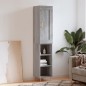 vidaXL Aparador alto madera contrachapada gris Sonoma 34,5x34x180 cm vidaXL Aparador alto madera contrachapada gris Sonoma 34,5x34x180 cm
