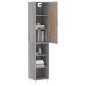 vidaXL Aparador alto madera contrachapada gris Sonoma 34,5x34x180 cm vidaXL Aparador alto madera contrachapada gris Sonoma 34,5x34x180 cm