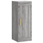 vidaXL Aparador alto madera contrachapada gris Sonoma 34,5x34x180 cm vidaXL Aparador alto madera contrachapada gris Sonoma 34,5x34x180 cm