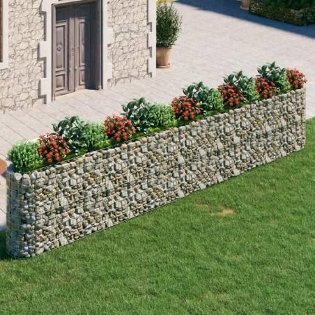 vidaXL Arriate de gaviones de hierro galvanizado 540x50x100 cm