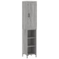 vidaXL Aparador alto madera contrachapada gris Sonoma 34,5x34x180 cm vidaXL Aparador alto madera contrachapada gris Sonoma 34,5x34x180 cm