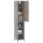 vidaXL Aparador alto madera contrachapada gris Sonoma 34,5x34x180 cm vidaXL Aparador alto madera contrachapada gris Sonoma 34,5x34x180 cm
