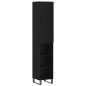 vidaXL Aparador de madera contrachapada negro 34,5x34x180 cm vidaXL Aparador de madera contrachapada negro 34,5x34x180 cm