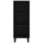 vidaXL Aparador de madera contrachapada negro 34,5x34x180 cm vidaXL Aparador de madera contrachapada negro 34,5x34x180 cm
