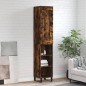 vidaXL Aparador de madera contrachapada roble ahumado 34,5x34x180 cm vidaXL Aparador de madera contrachapada roble ahumado 34,5x34x180 cm