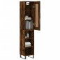 vidaXL Aparador de madera contrachapada roble ahumado 34,5x34x180 cm vidaXL Aparador de madera contrachapada roble ahumado 34,5x34x180 cm