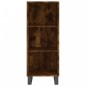 vidaXL Aparador de madera contrachapada roble ahumado 34,5x34x180 cm vidaXL Aparador de madera contrachapada roble ahumado 34,5x34x180 cm