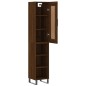 vidaXL Aparador alto madera contrachapada roble marrón 34,5x34x180 cm vidaXL Aparador alto madera contrachapada roble marrón 34,5x34x180 cm