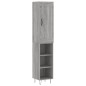 vidaXL Aparador alto madera contrachapada gris Sonoma 34,5x34x180 cm vidaXL Aparador alto madera contrachapada gris Sonoma 34,5x34x180 cm