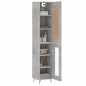 vidaXL Aparador de madera contrachapada gris hormigón 34,5x34x180 cm vidaXL Aparador de madera contrachapada gris hormigón 34,5x34x180 cm