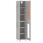 vidaXL Aparador de madera contrachapada gris hormigón 34,5x34x180 cm vidaXL Aparador de madera contrachapada gris hormigón 34,5x34x180 cm