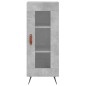 vidaXL Aparador de madera contrachapada gris hormigón 34,5x34x180 cm vidaXL Aparador de madera contrachapada gris hormigón 34,5x34x180 cm