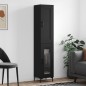 vidaXL Aparador de madera contrachapada negro 34,5x34x180 cm vidaXL Aparador de madera contrachapada negro 34,5x34x180 cm