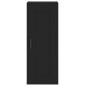 vidaXL Aparador de madera contrachapada negro 34,5x34x180 cm vidaXL Aparador de madera contrachapada negro 34,5x34x180 cm