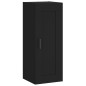 vidaXL Aparador de madera contrachapada negro 34,5x34x180 cm vidaXL Aparador de madera contrachapada negro 34,5x34x180 cm