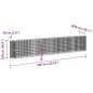 vidaXL Arriate de gaviones de hierro galvanizado 540x50x100 cm vidaXL Arriate de gaviones de hierro galvanizado 540x50x100 cm