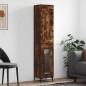 vidaXL Aparador de madera contrachapada roble ahumado 34,5x34x180 cm vidaXL Aparador de madera contrachapada roble ahumado 34,5x34x180 cm