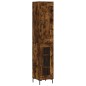 vidaXL Aparador de madera contrachapada roble ahumado 34,5x34x180 cm vidaXL Aparador de madera contrachapada roble ahumado 34,5x34x180 cm