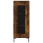 vidaXL Aparador de madera contrachapada roble ahumado 34,5x34x180 cm vidaXL Aparador de madera contrachapada roble ahumado 34,5x34x180 cm