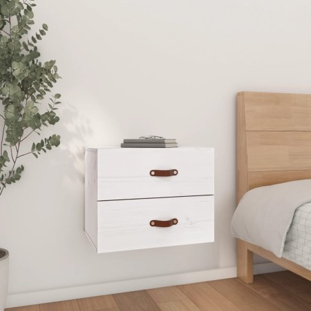 vidaXL Mesita de noche de pared blanco 50x36x40 cm