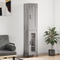 vidaXL Aparador alto madera contrachapada gris Sonoma 34,5x34x180 cm vidaXL Aparador alto madera contrachapada gris Sonoma 34,5x34x180 cm