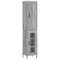 vidaXL Aparador alto madera contrachapada gris Sonoma 34,5x34x180 cm vidaXL Aparador alto madera contrachapada gris Sonoma 34,5x34x180 cm