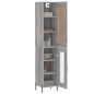 vidaXL Aparador alto madera contrachapada gris Sonoma 34,5x34x180 cm vidaXL Aparador alto madera contrachapada gris Sonoma 34,5x34x180 cm