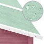 vidaXL Conejera de exterior con corredor madera de abeto moca y blanco vidaXL Conejera de exterior con corredor madera de abeto moca y blanco