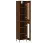 vidaXL Aparador alto madera contrachapada roble marrón 34,5x34x180 cm vidaXL Aparador alto madera contrachapada roble marrón 34,5x34x180 cm