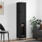 vidaXL Aparador de madera contrachapada negro 34,5x34x180 cm vidaXL Aparador de madera contrachapada negro 34,5x34x180 cm