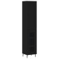 vidaXL Aparador de madera contrachapada negro 34,5x34x180 cm vidaXL Aparador de madera contrachapada negro 34,5x34x180 cm