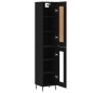 vidaXL Aparador de madera contrachapada negro 34,5x34x180 cm vidaXL Aparador de madera contrachapada negro 34,5x34x180 cm