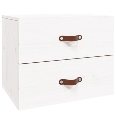 vidaXL Mesita de noche de pared blanco 50x36x40 cm