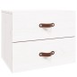 vidaXL Mesita de noche de pared blanco 50x36x40 cm