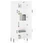 vidaXL Aparador alto madera contrachapada blanco brillo 69,5x34x180 cm vidaXL Aparador alto madera contrachapada blanco brillo 69,5x34x180 cm