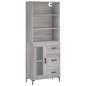 vidaXL Aparador alto madera contrachapada gris sonoma 69,5x34x180 cm vidaXL Aparador alto madera contrachapada gris sonoma 69,5x34x180 cm