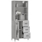 vidaXL Aparador alto madera contrachapada gris sonoma 69,5x34x180 cm vidaXL Aparador alto madera contrachapada gris sonoma 69,5x34x180 cm