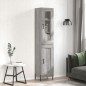 vidaXL Aparador alto madera contrachapada gris Sonoma 34,5x34x180 cm vidaXL Aparador alto madera contrachapada gris Sonoma 34,5x34x180 cm