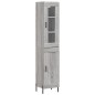 vidaXL Aparador alto madera contrachapada gris Sonoma 34,5x34x180 cm vidaXL Aparador alto madera contrachapada gris Sonoma 34,5x34x180 cm