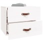 vidaXL Mesita de noche de pared blanco 50x36x40 cm