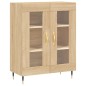 vidaXL Aparador alto madera contrachapada color roble 69,5x34x180 cm vidaXL Aparador alto madera contrachapada color roble 69,5x34x180 cm