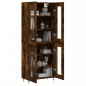 vidaXL Aparador alto madera contrachapada roble ahumado 69,5x34x180 cm vidaXL Aparador alto madera contrachapada roble ahumado 69,5x34x180 cm
