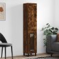 vidaXL Aparador de madera contrachapada roble ahumado 34,5x34x180 cm vidaXL Aparador de madera contrachapada roble ahumado 34,5x34x180 cm