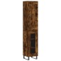 vidaXL Aparador de madera contrachapada roble ahumado 34,5x34x180 cm vidaXL Aparador de madera contrachapada roble ahumado 34,5x34x180 cm
