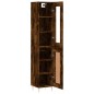 vidaXL Aparador de madera contrachapada roble ahumado 34,5x34x180 cm vidaXL Aparador de madera contrachapada roble ahumado 34,5x34x180 cm